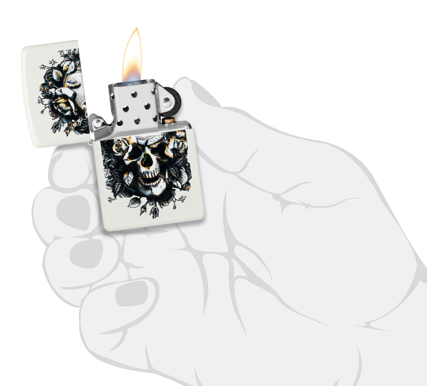 Skull and Roses Design