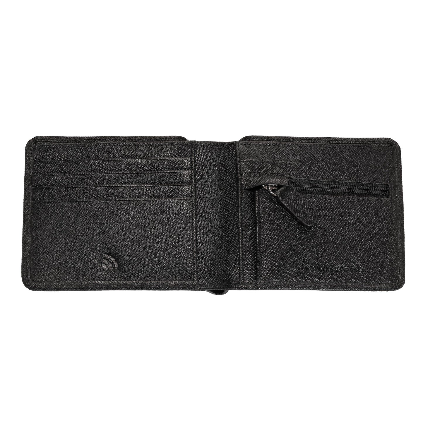 Saffiano Zipper Wallet Open