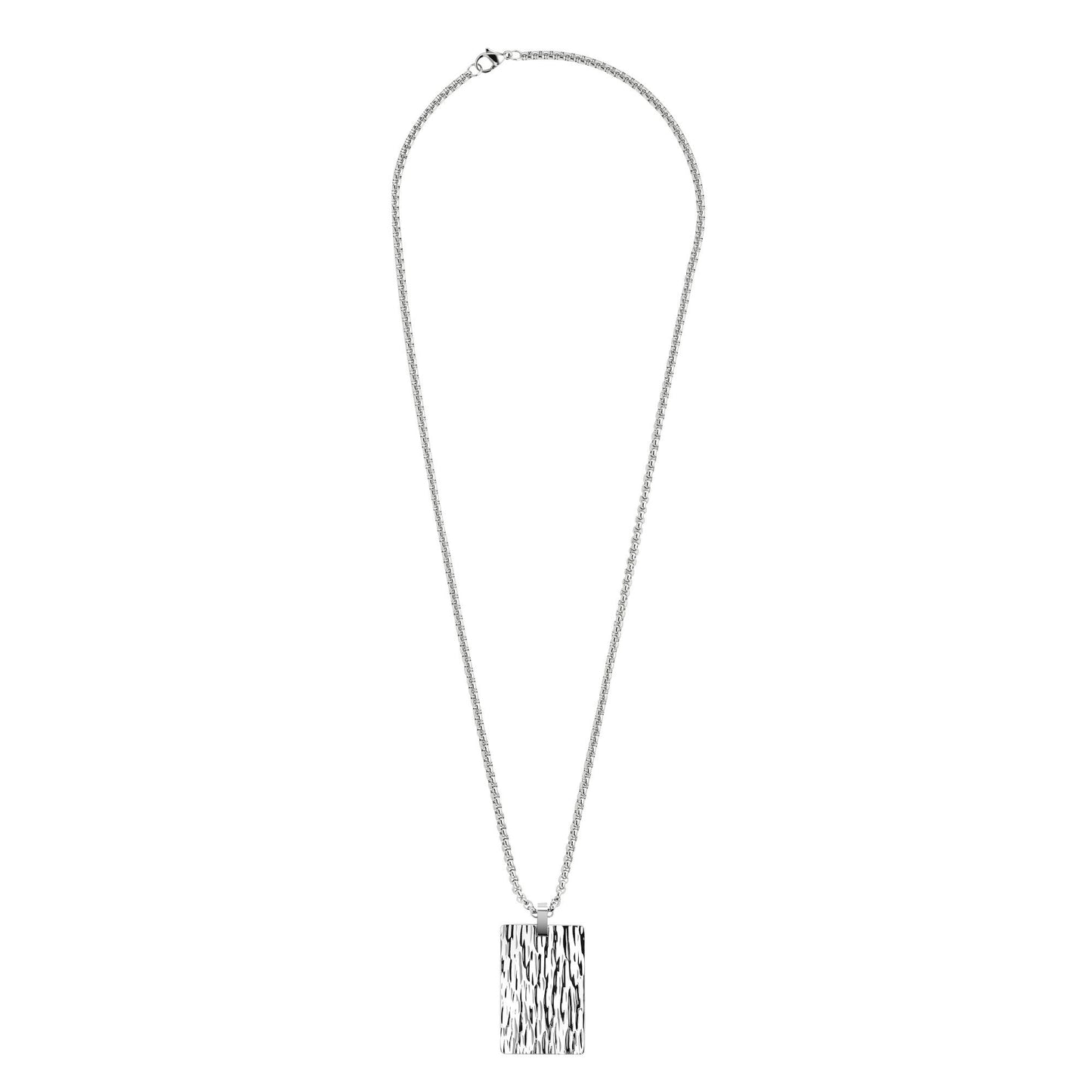 Square Pendant Necklace Stainless Steel