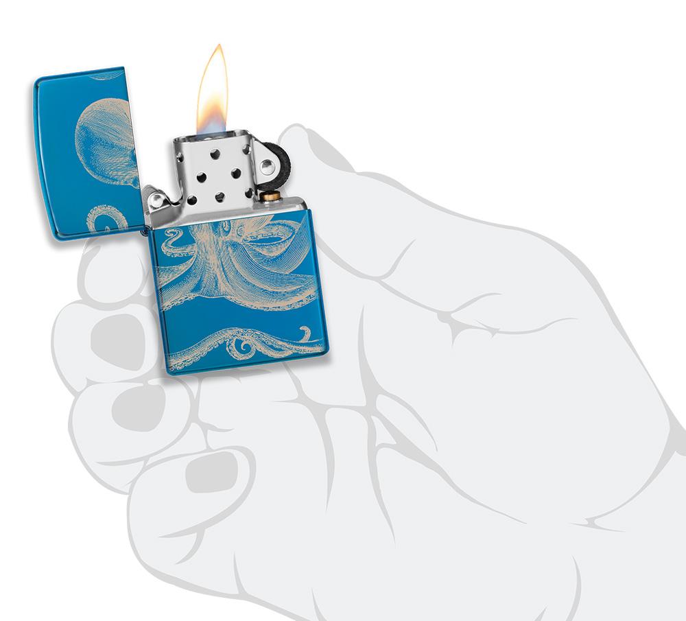 Blue 360° Octopus Design Windproof Lighter