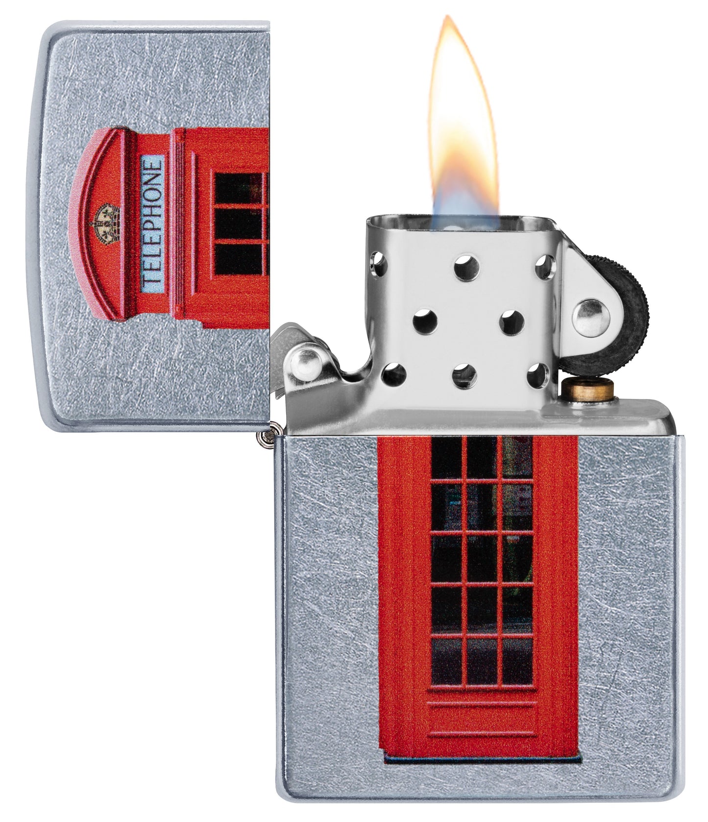 British Red Telephone Box Design Windproof Lighter