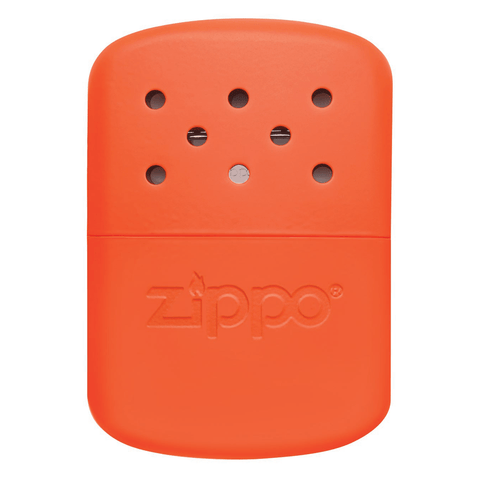 Front of 12-Hour Blaze Orange Refillable Hand Warmer