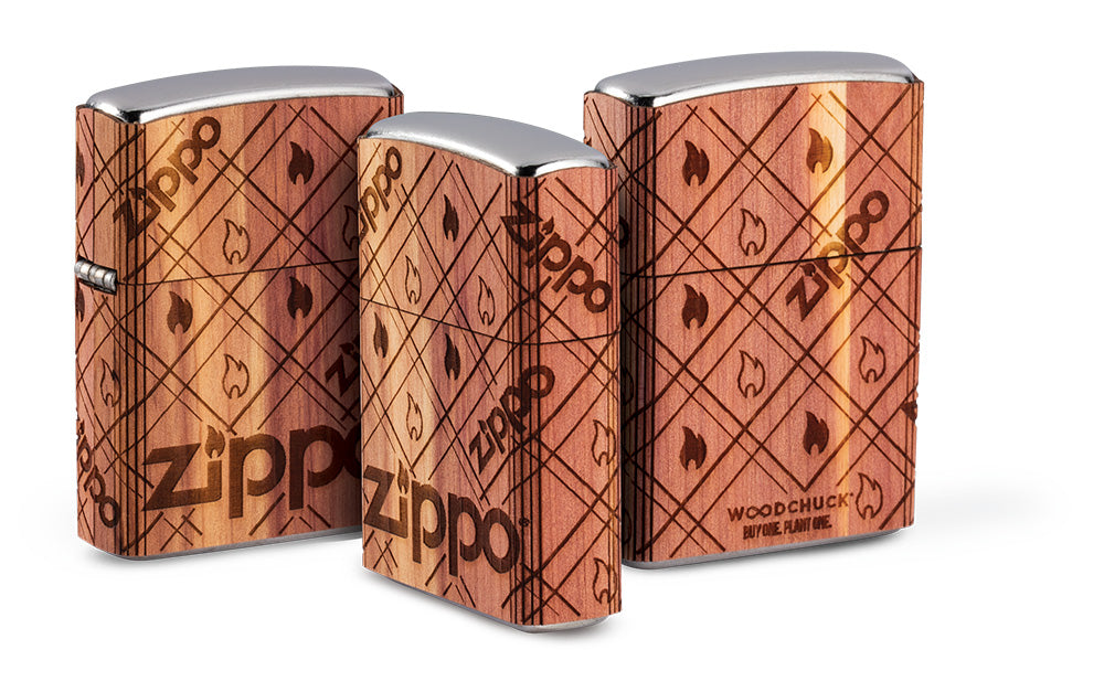 WOODCHUCK USA Zippo Cedar Wrap Emblem