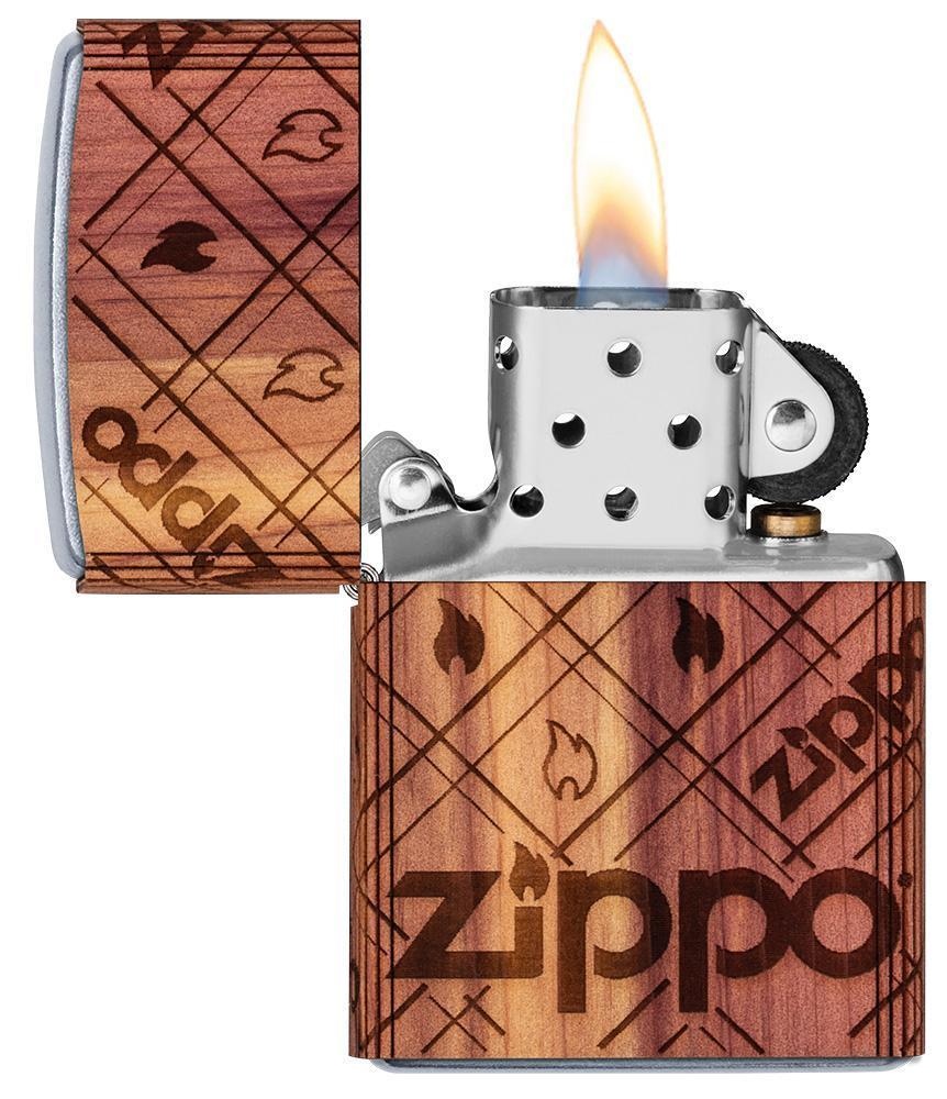 WOODCHUCK USA Zippo Cedar Wrap Emblem