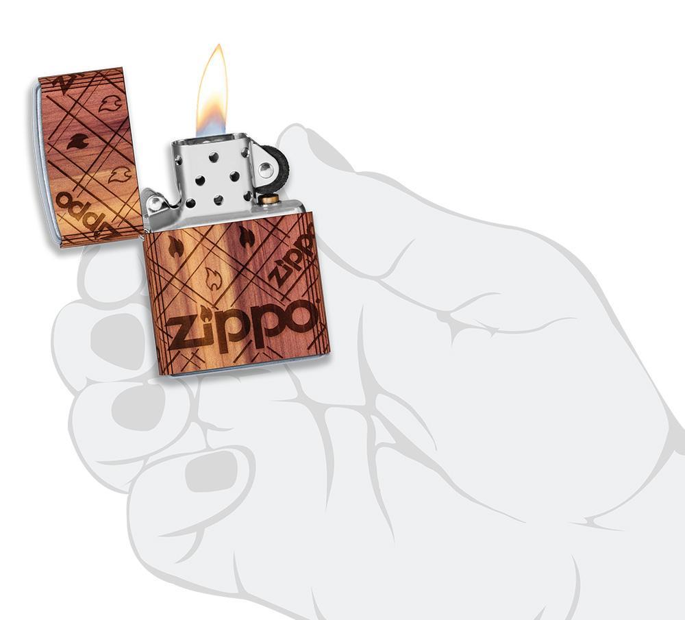 WOODCHUCK USA Zippo Cedar Wrap Emblem