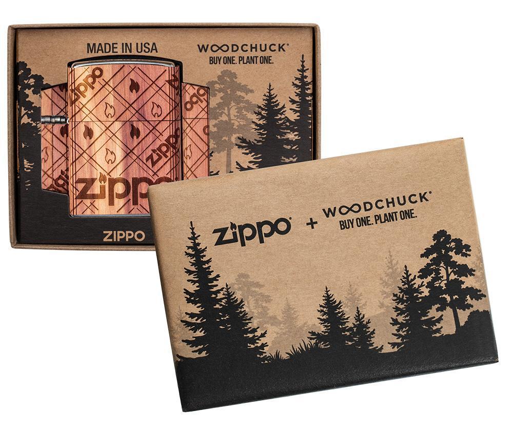 WOODCHUCK USA Zippo Cedar Wrap Emblem
