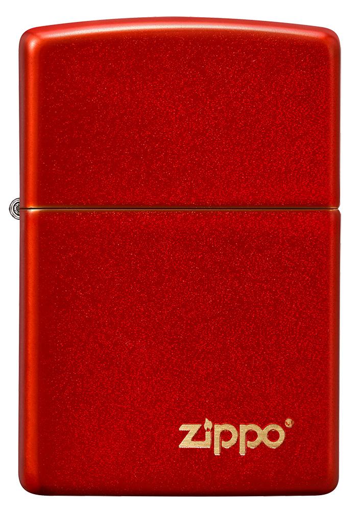 Classic Metallic Red Zippo Logo Windproof Lighter