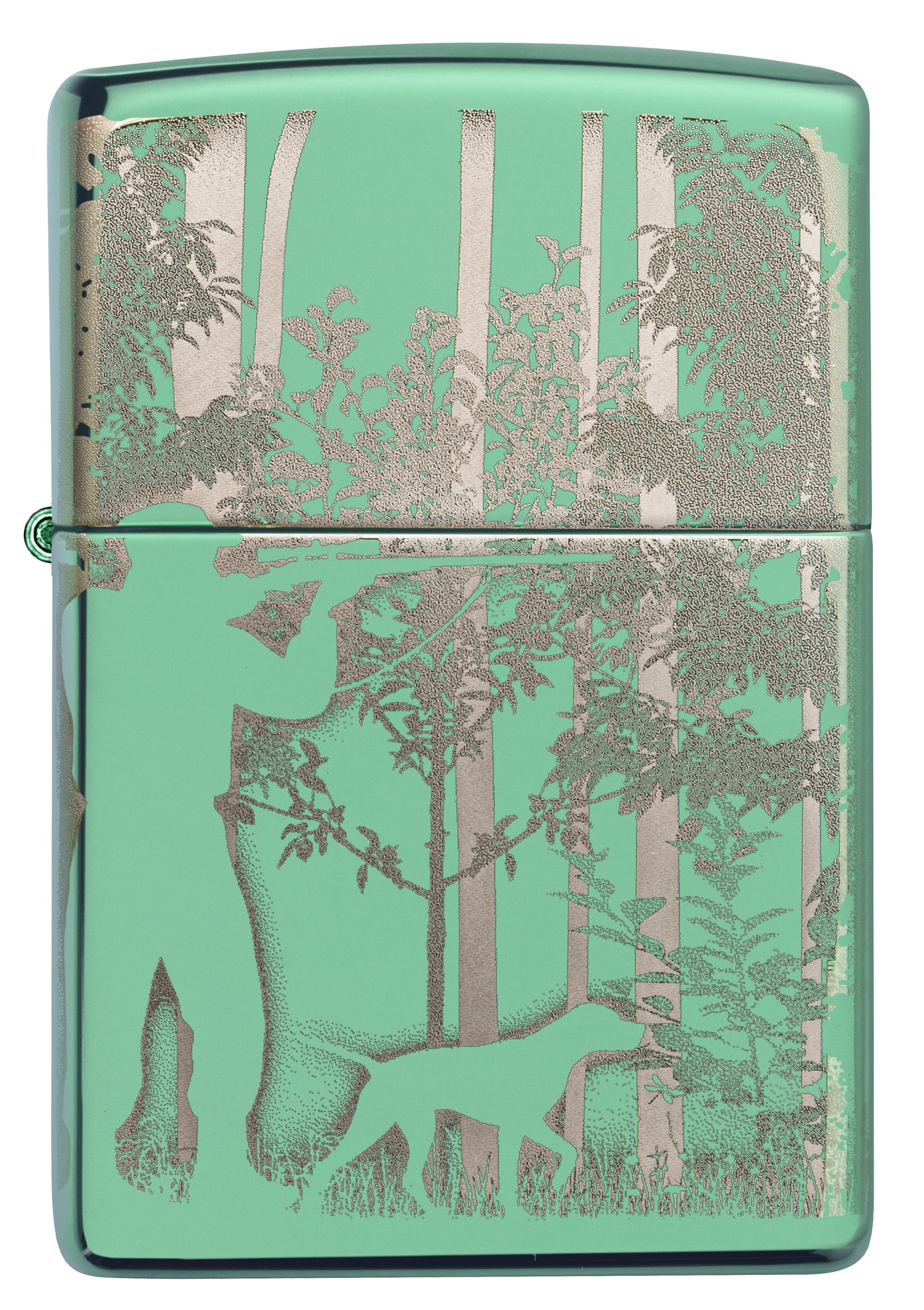 Vue de face du briquet tempête Zippo Hunting Design