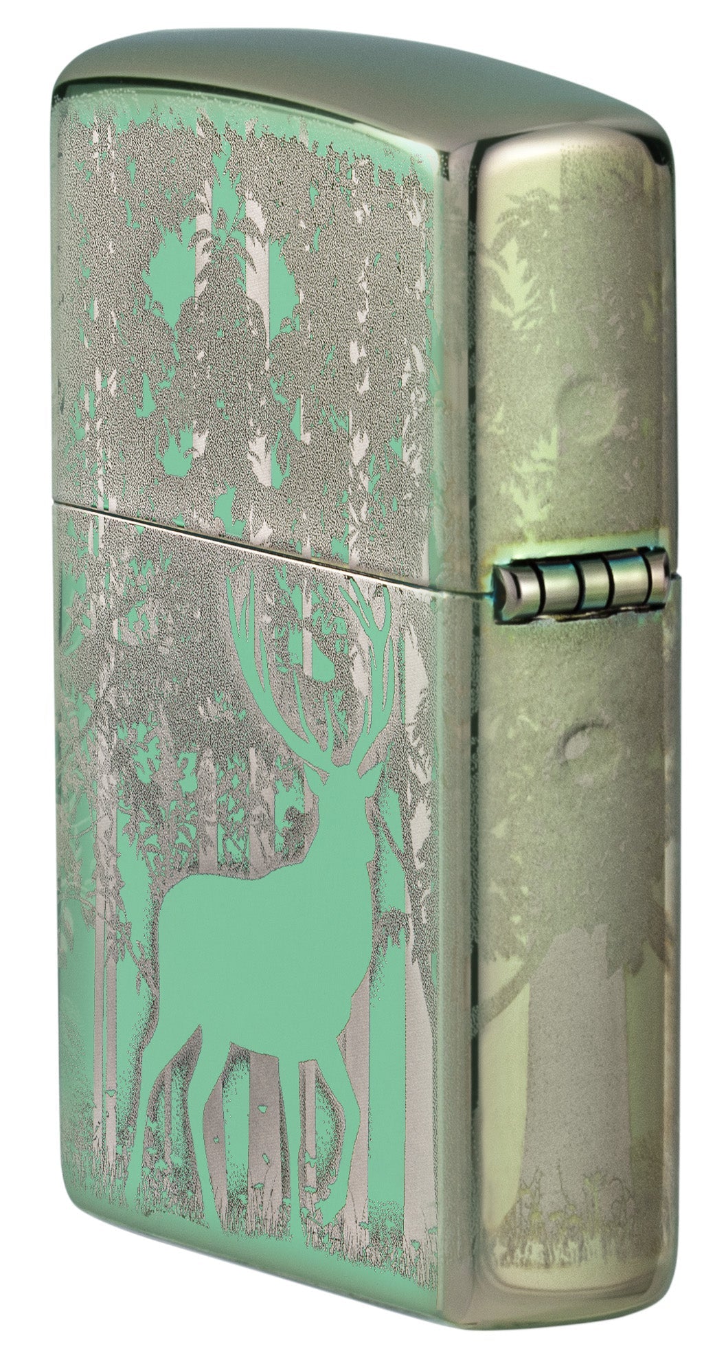 Vue de derrière du briquet tempête Zippo Hunting Design