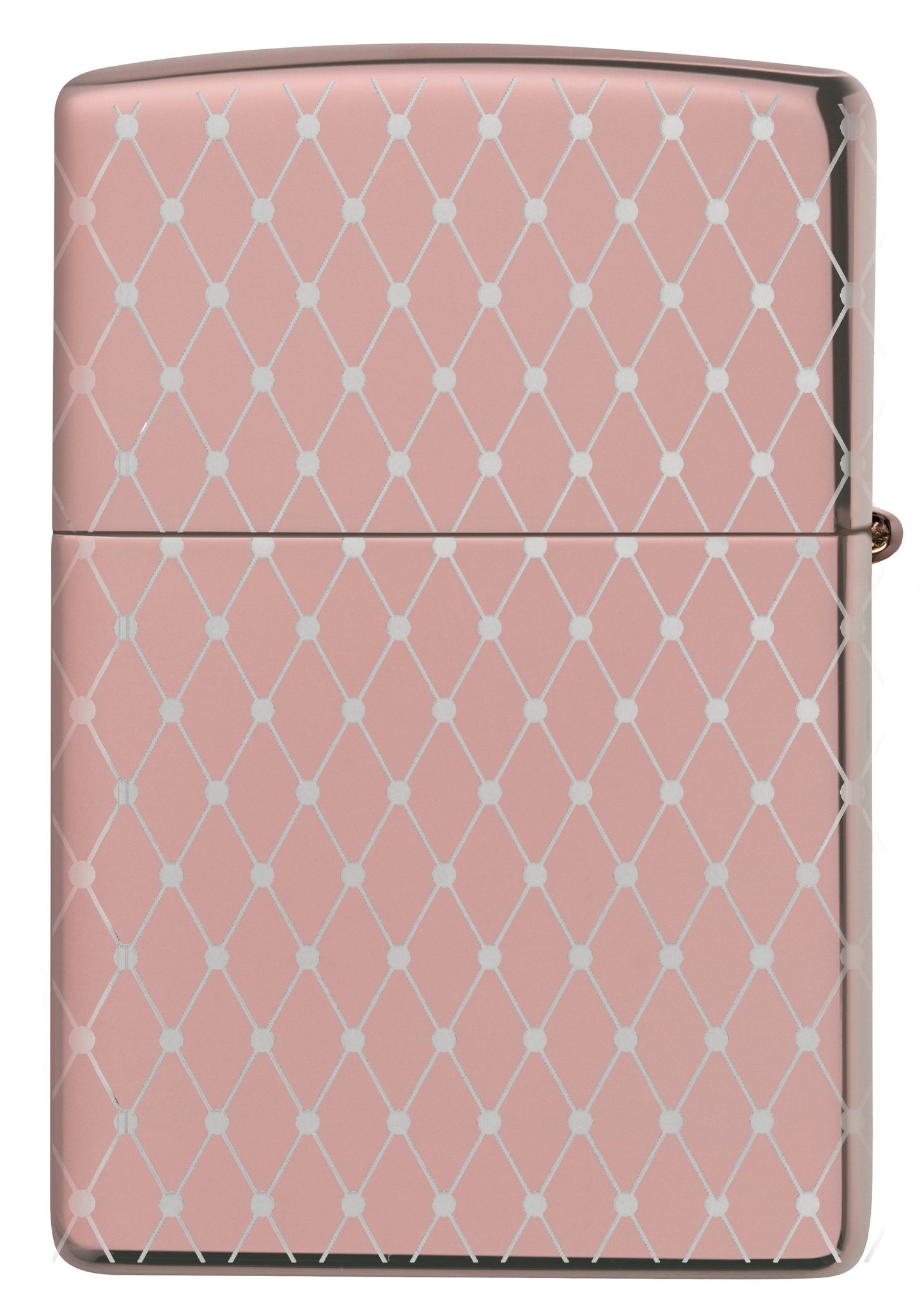 Net Pattern High Polish Rose Gold Windproof Lighter