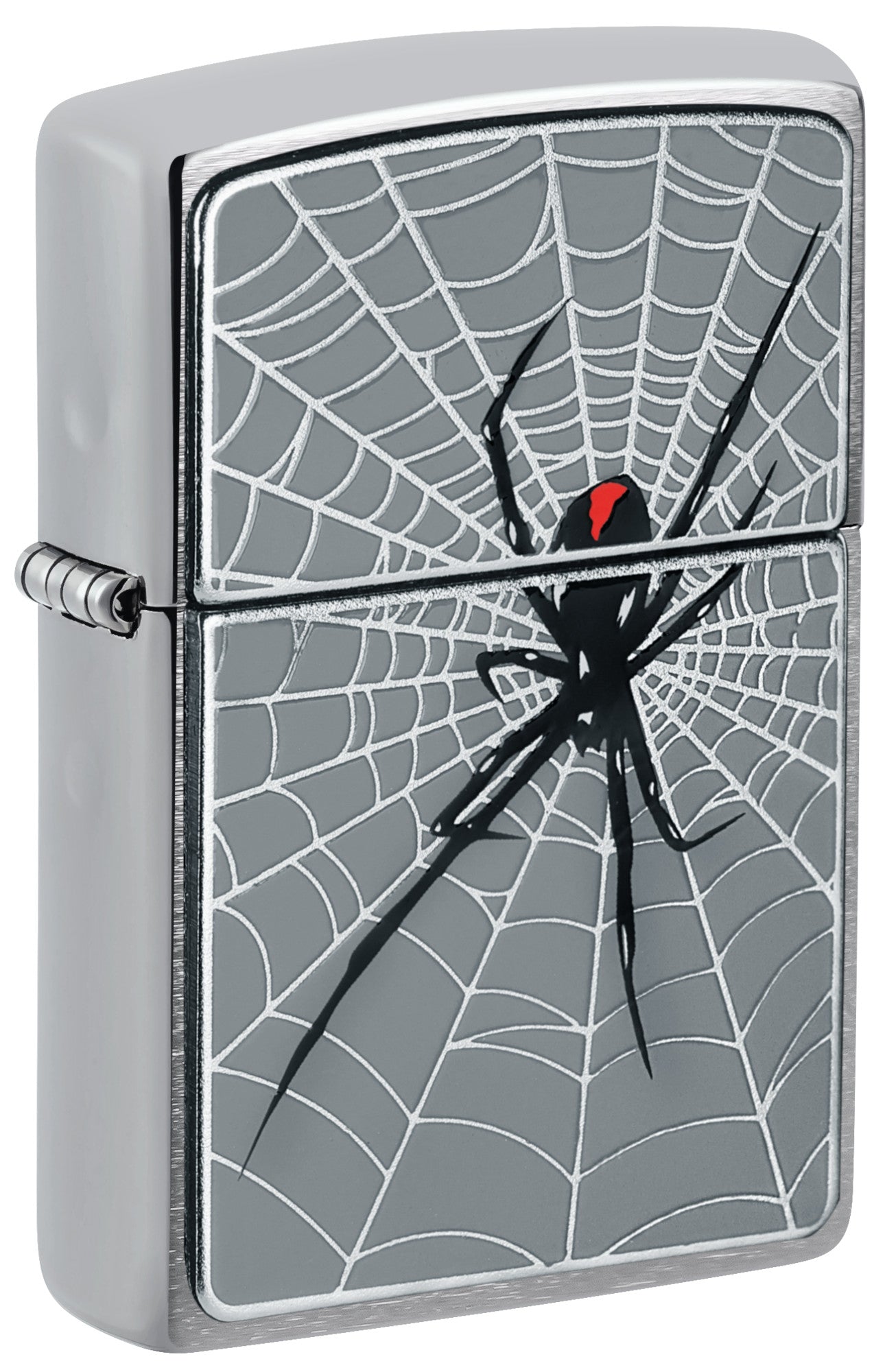 Zippo lighter with spider and web design P1