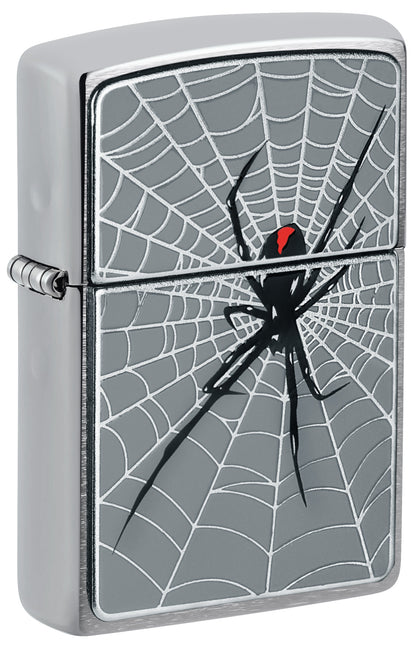 Zippo lighter with spider and web design P1