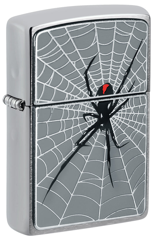 Zippo lighter with spider and web design P1