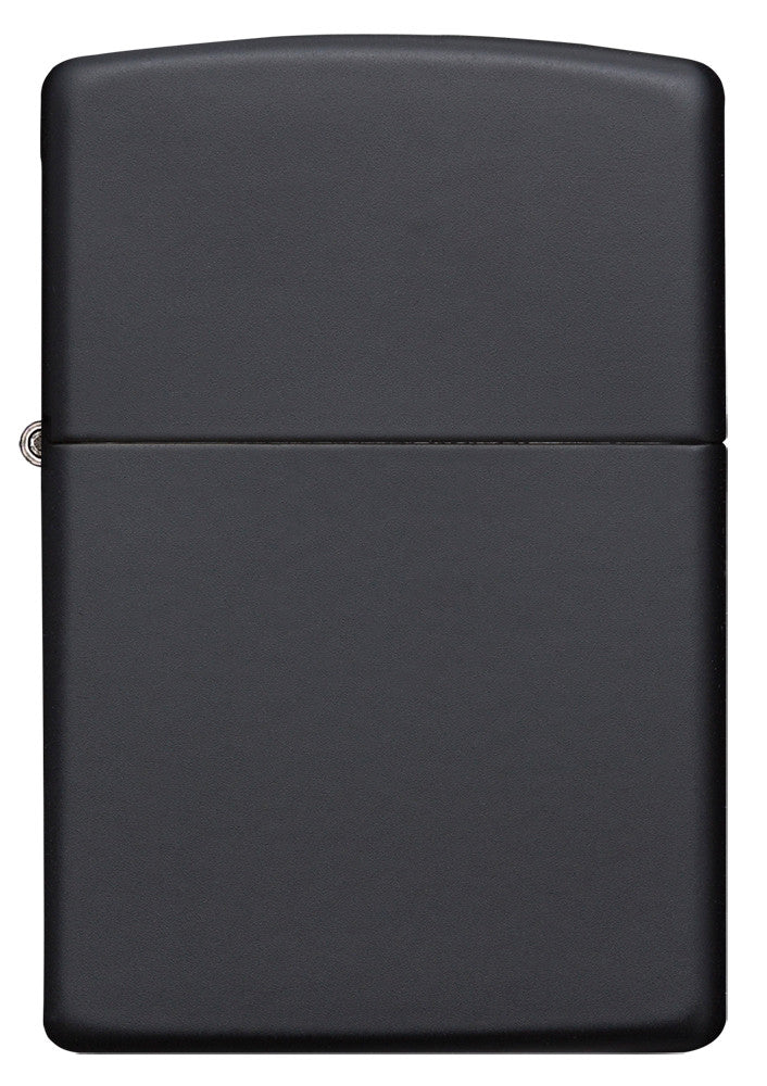 Frontansicht Zippo Feuerzeug Media Chrome Black Matte
