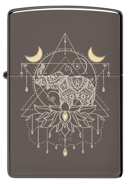 Elephant Lotus Flower Design