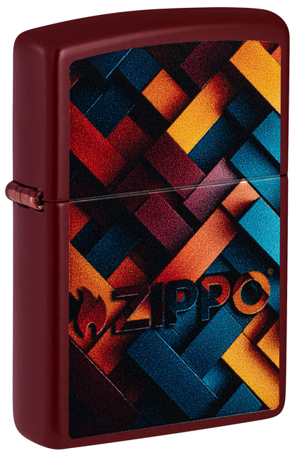 Zippo lighter with geometric pattern design P1