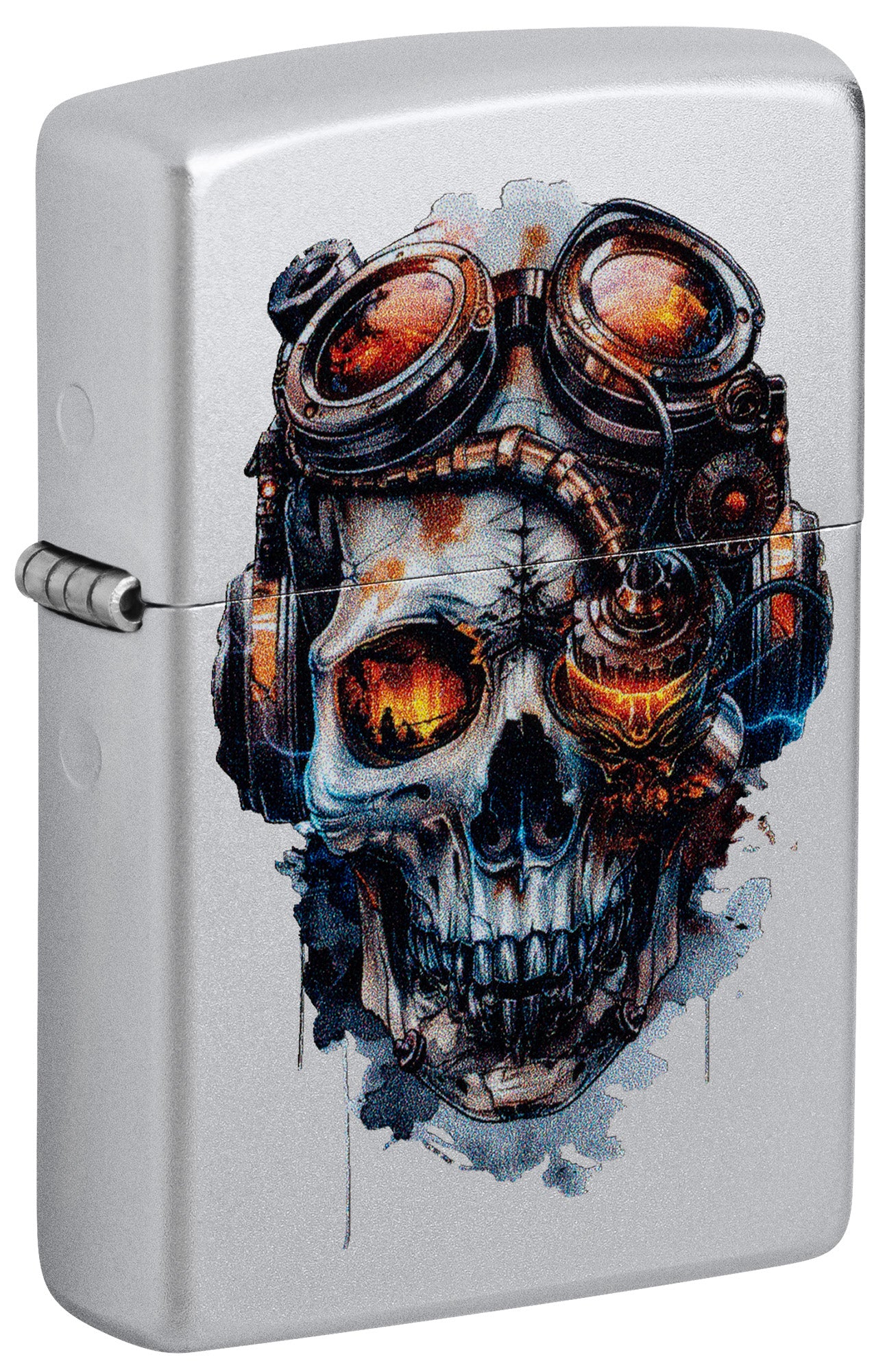 Zippo lighters with a Steampunk skull design P1