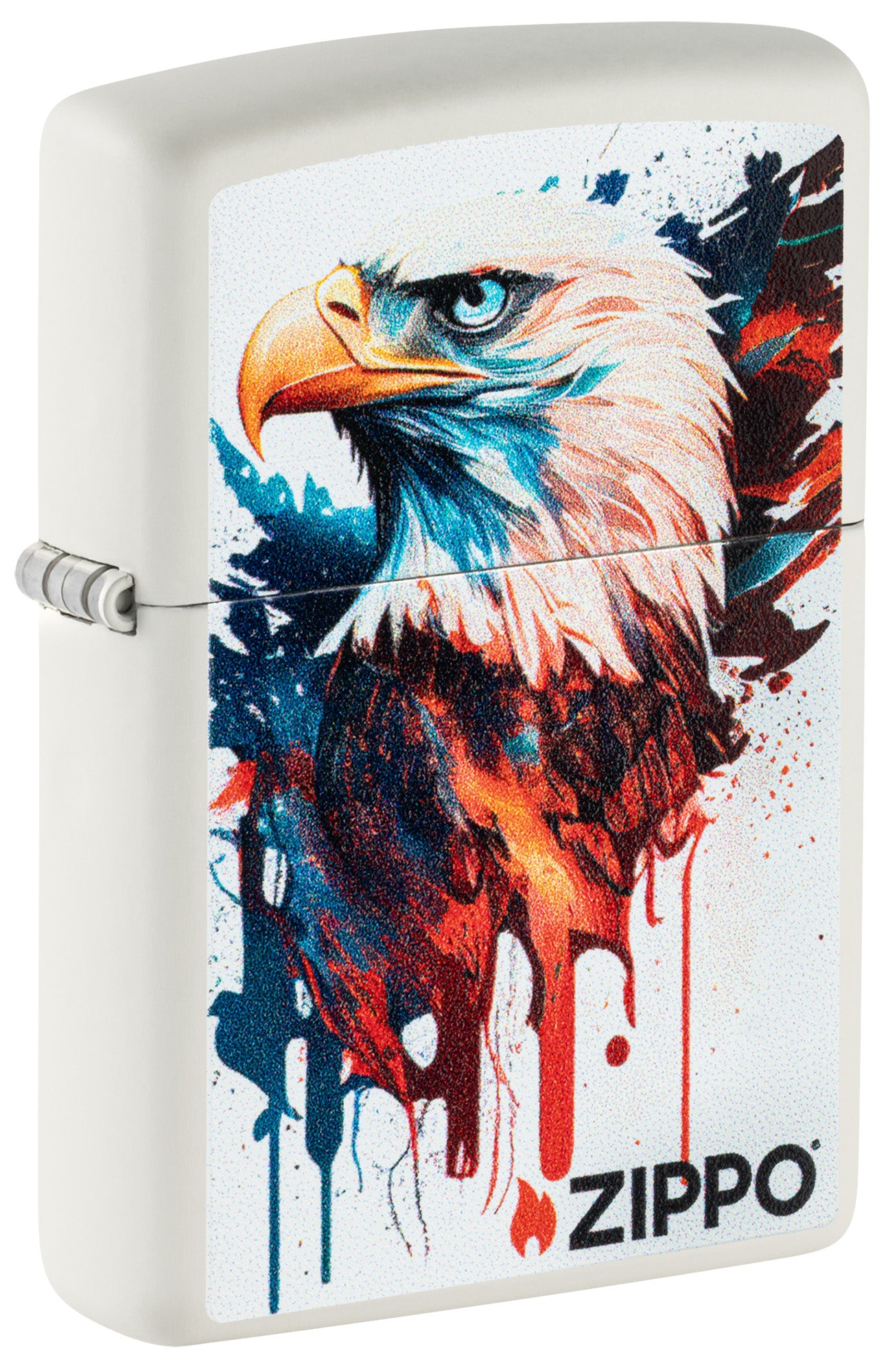 Zippo lighter with a colorful eagle design P1