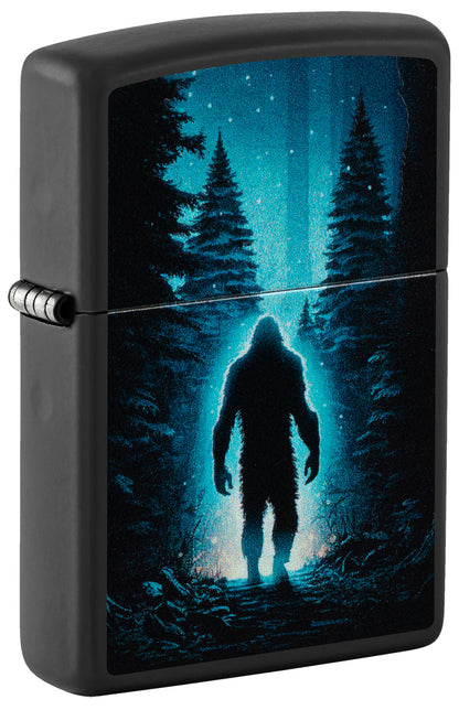 Zippo lighter with a monster design walking through a forest P1