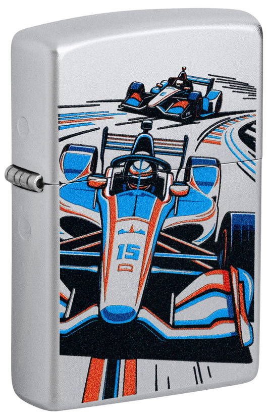 Zippo lighter with racing car design P1