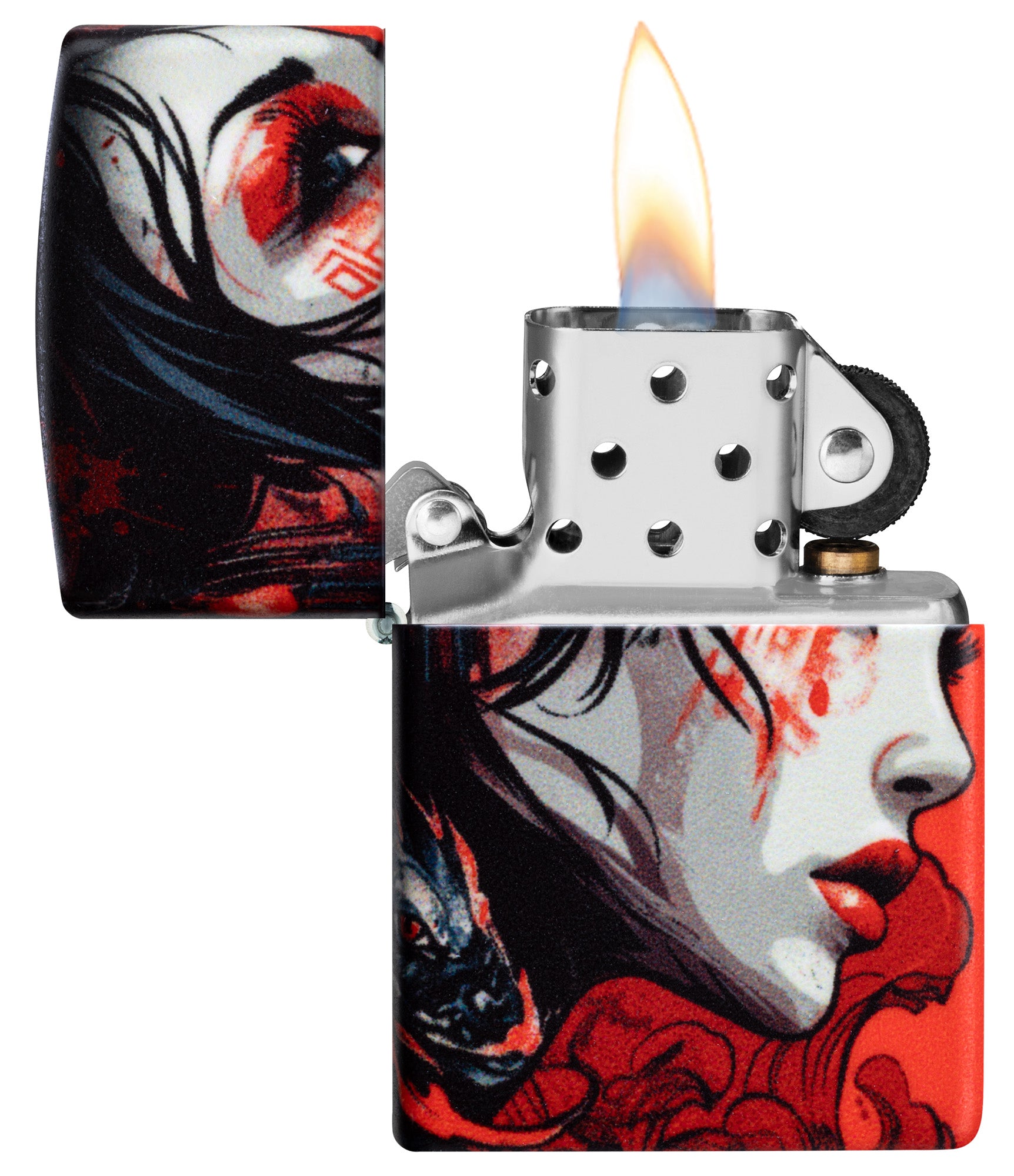 Zippo Girl Zippo Custom Lighter - Japanese Warrior Samurai W