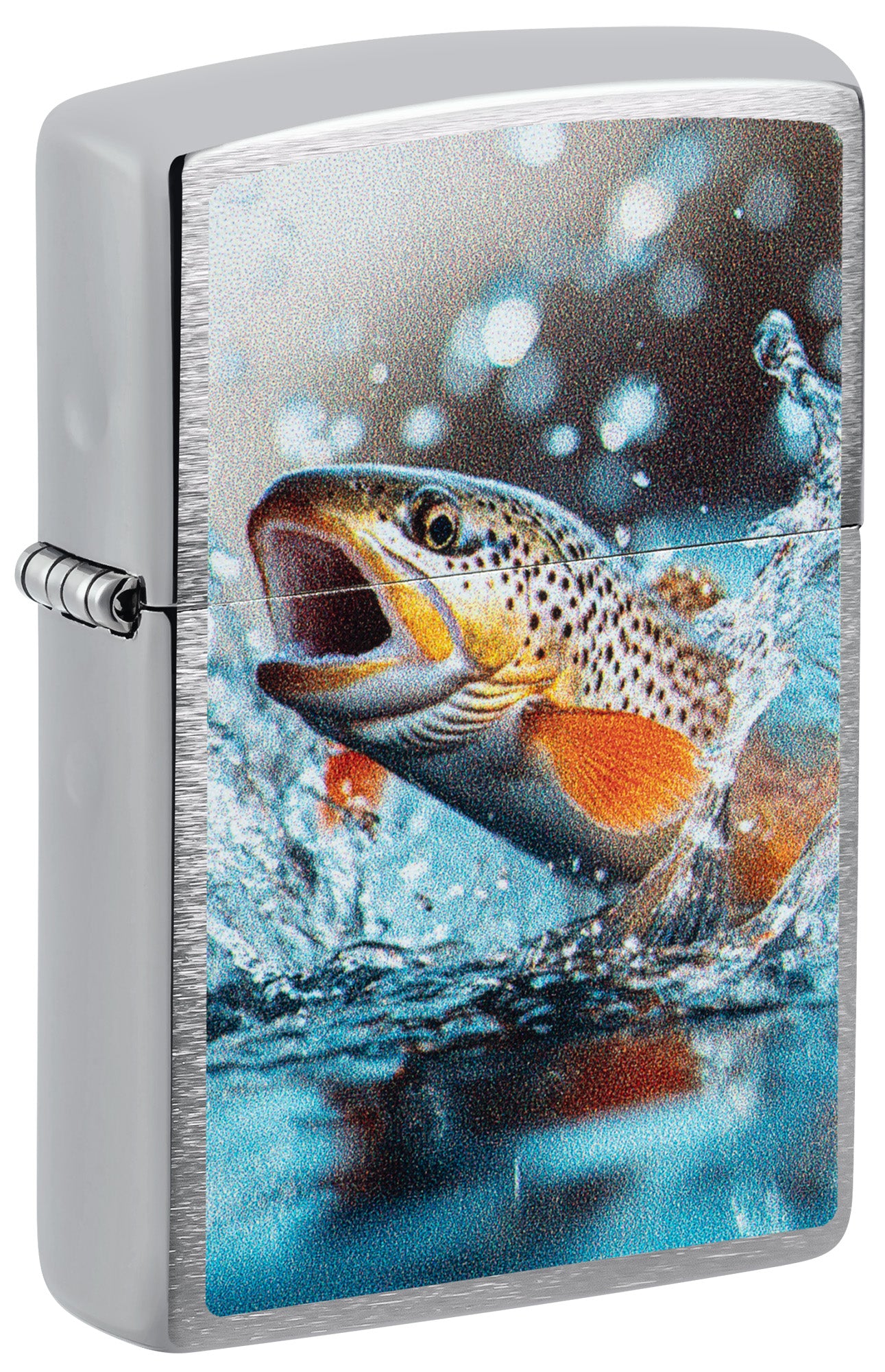 Zippo lighter with a trout design P1