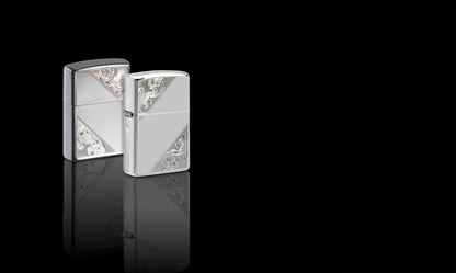 Sterling Silver Diagonal Filigree Design