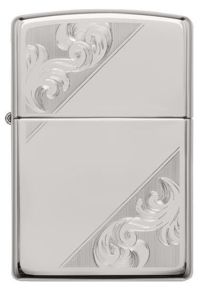 Sterling Silver Diagonal Filigree Design