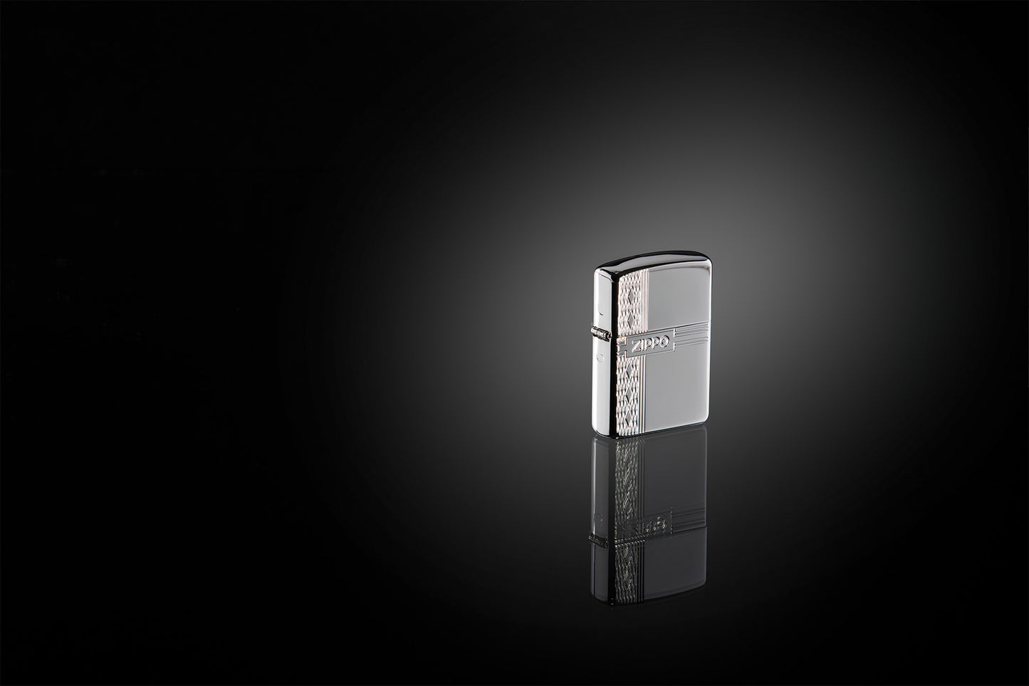 Sterling Silver Zippo Diamond Design