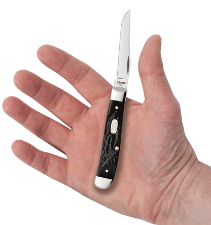 Rough Black Synthetic Mini Trapper