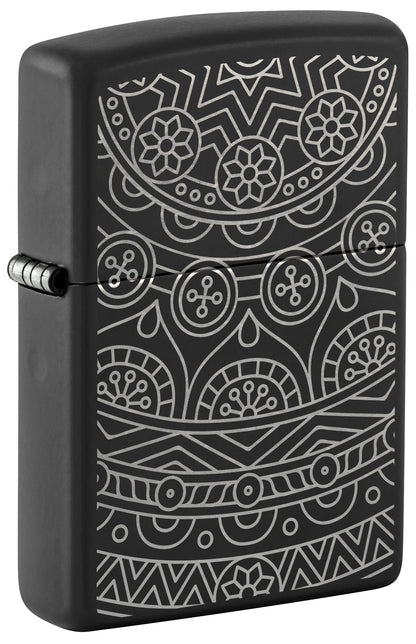 Ornate Pattern Design CR Black Matte