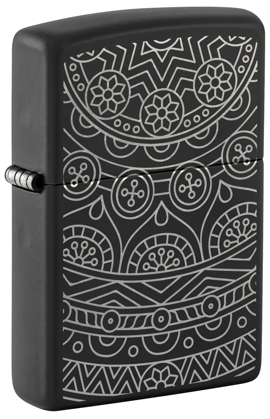 Ornate Pattern Design CR Black Matte