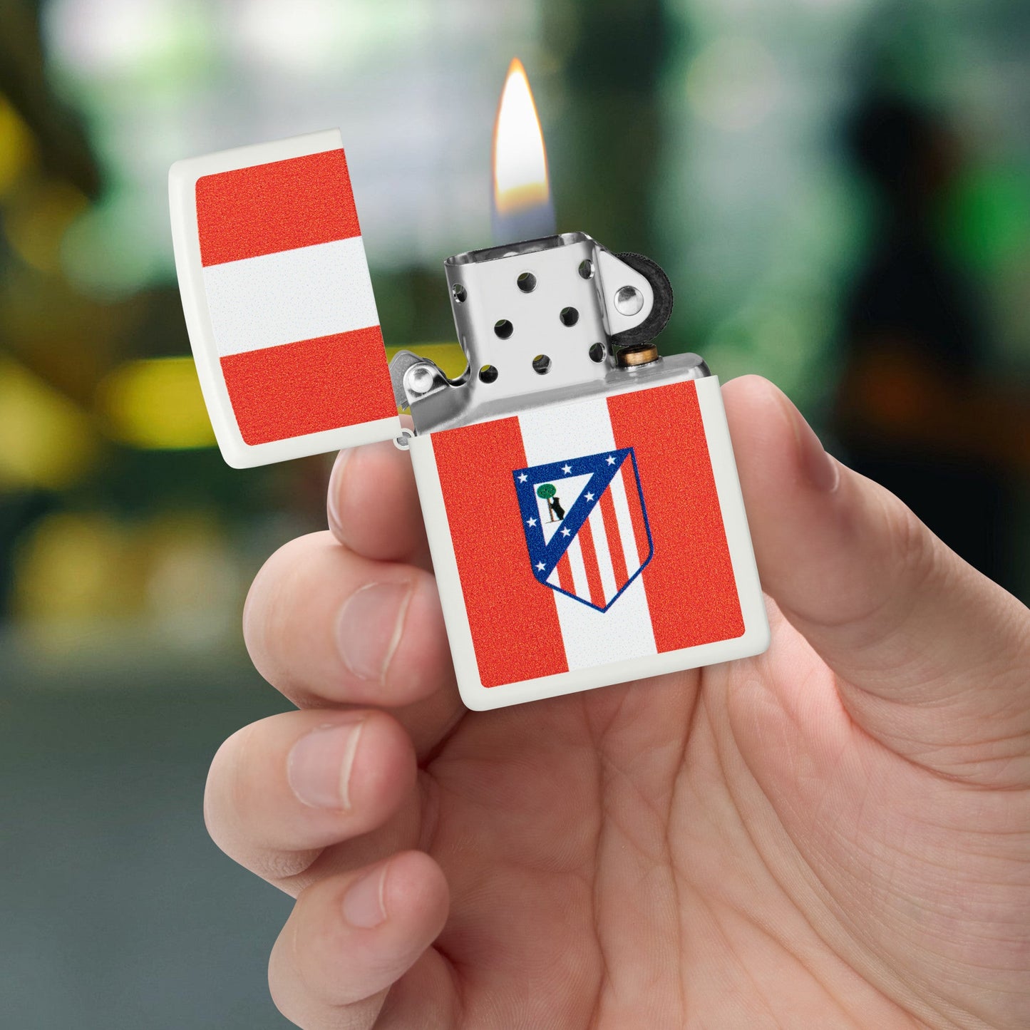 Atlético de Madrid Stripes Logo Design