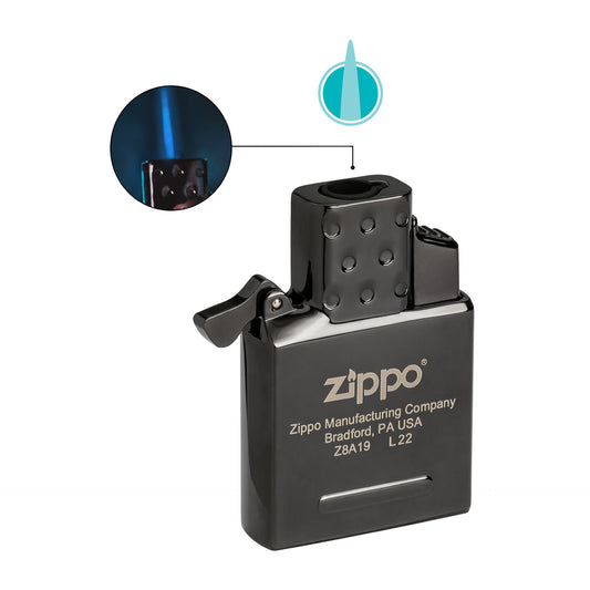 Single Torch Butane Lighter Insert - Black