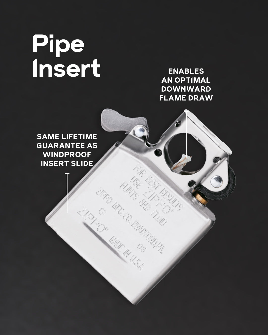Pipe Insert Gold Flashed