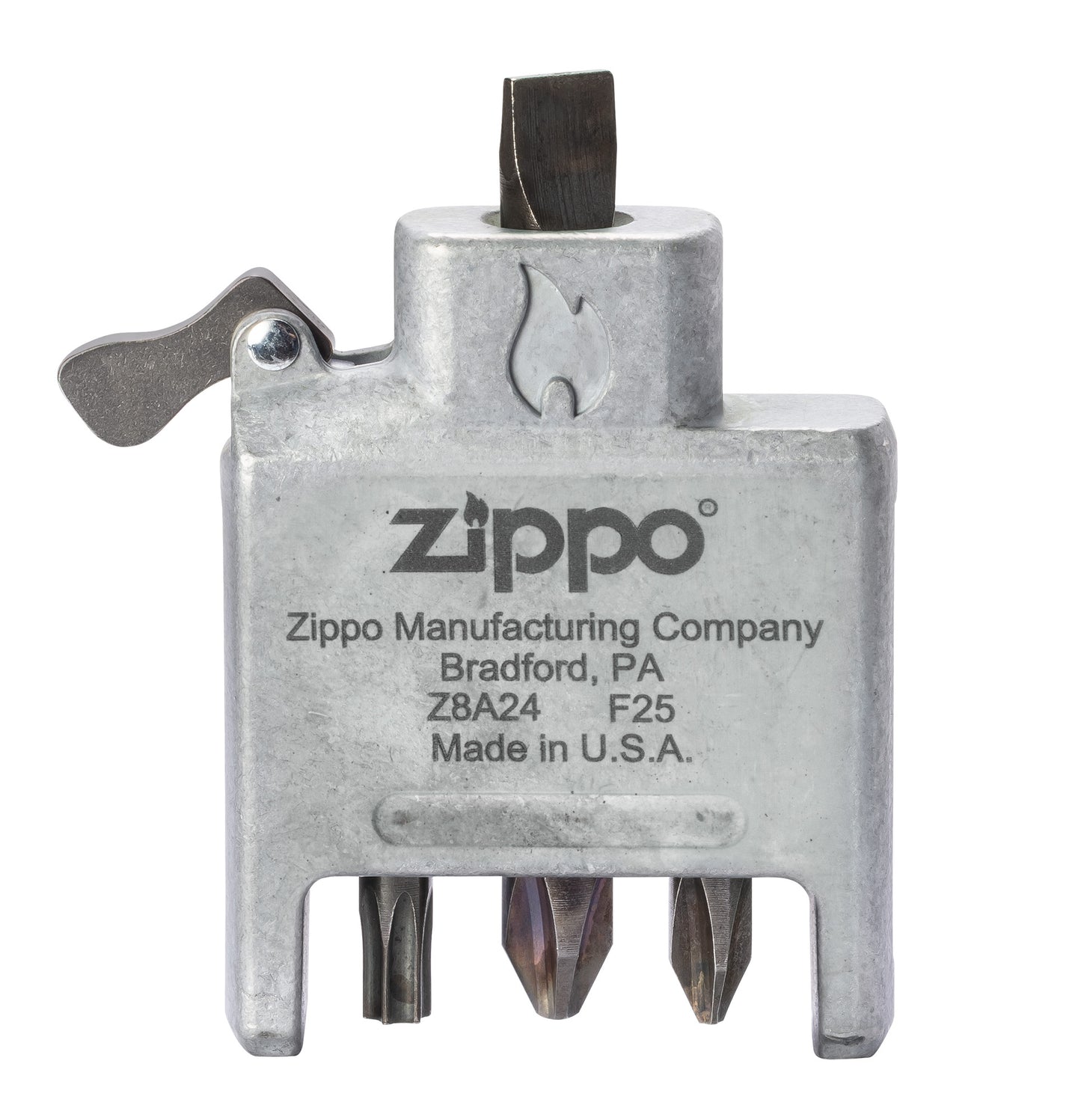 Bit Safe Screwdriver with Brushed Chrome Case