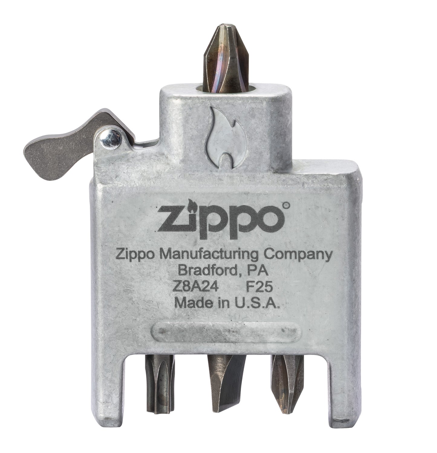 Bit Safe Screwdriver with Brushed Chrome Case