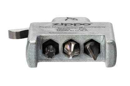 Bit Safe Screwdriver with Brushed Chrome Case