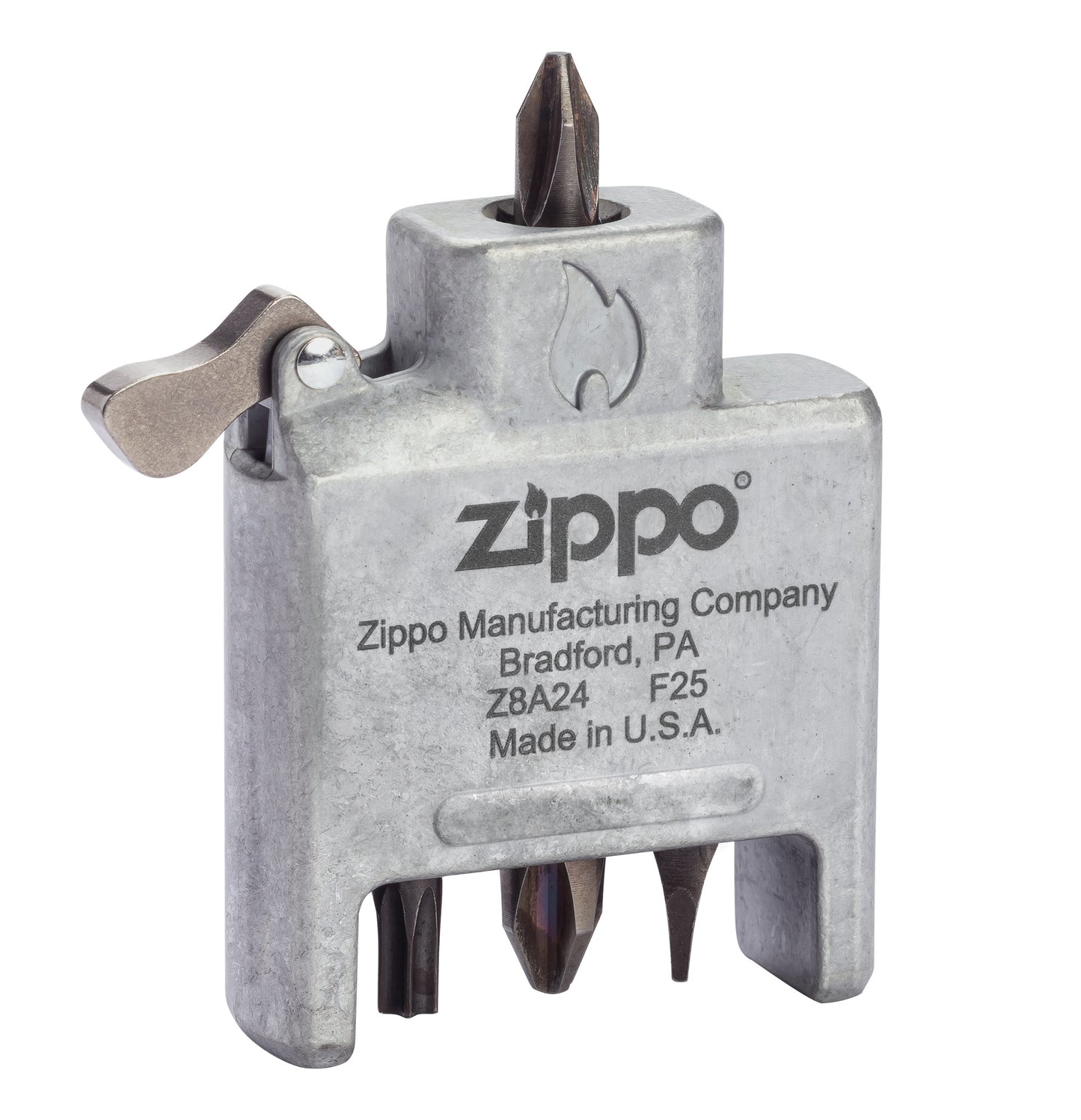 Bit Safe Screwdriver with Brushed Chrome Case