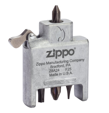 Bit Safe Screwdriver with Brushed Chrome Case