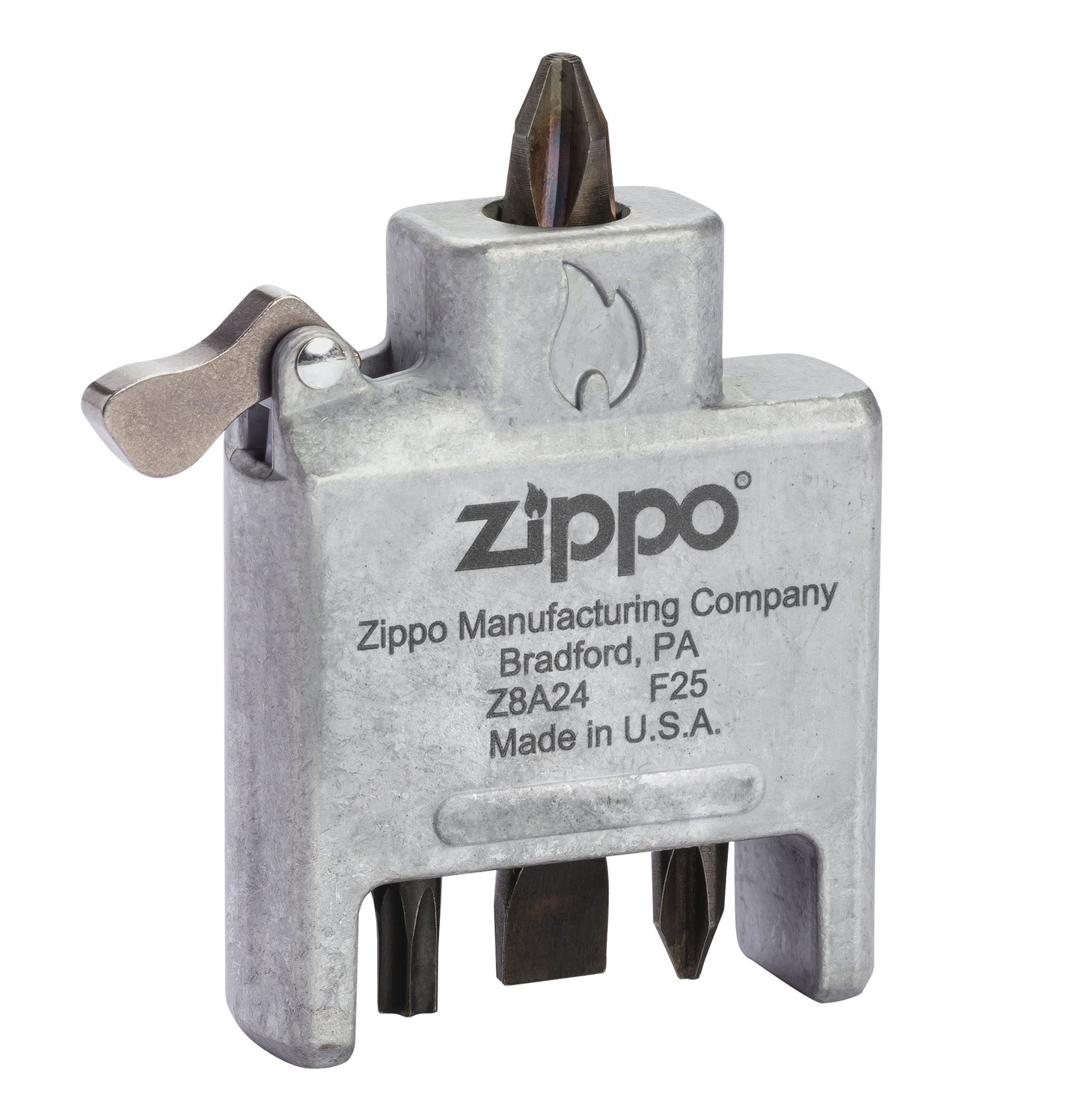 Bit Safe Screwdriver with Brushed Chrome Case