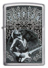 Zippo Lighter Front View Brushed Chrome with Eric Clapton Image by Ron Pownall