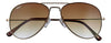 Zippo Pilot Glasses Front View in Brown Metal