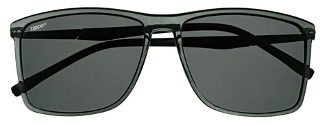 Front View Zippo Sunglasses Square Grey