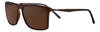 Front View 3/4 Angle Zippo Sunglasses Square Brown