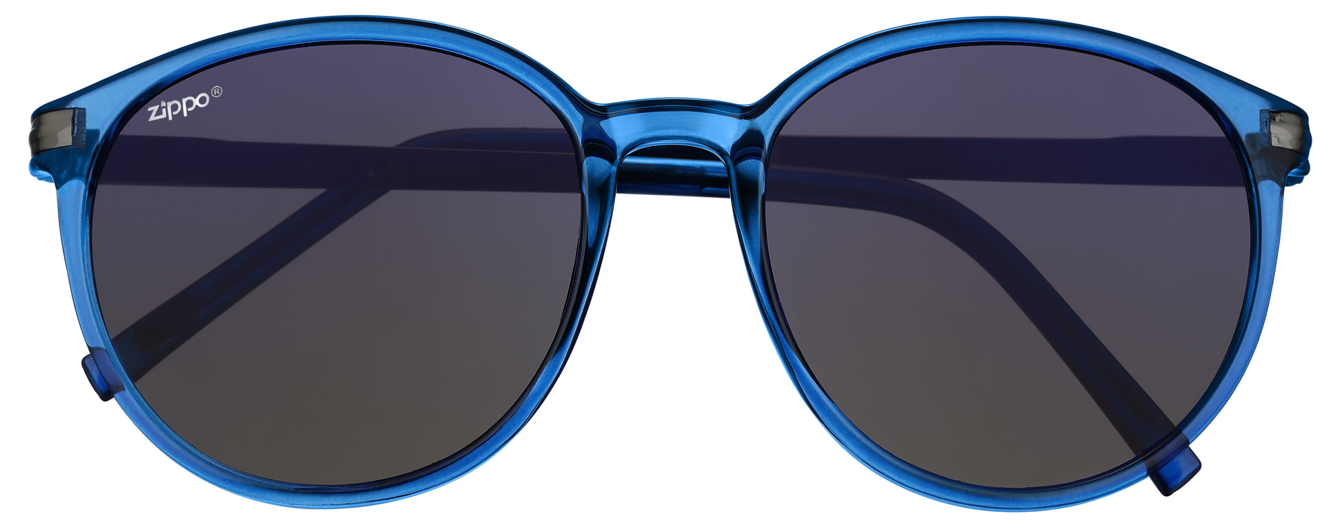Zippo Sunglasses Front View In Metal And Plastic In Blue