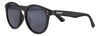 Front View 3/4 Angle Zippo Sunglasses Round Black With Black Lenses