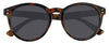 Front View Zippo Sunglasses Round Havana Brown With Black Lenses