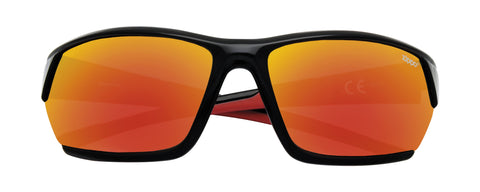 Front View Zippo Sunglasses with Black Frames and Orange Lenses