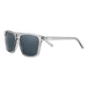 Front View 3/4 Angle Zippo Sunglasses Dark Grey Lenses With Grey Transparent Frames